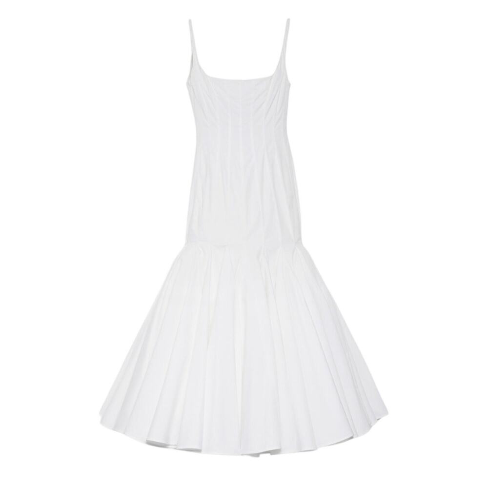 Jacquemus Flounced White Agave Dress Size FR 34 / US 2